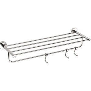 MERIDIEN TOWEL RACK WITH HOOK 24-CHROME