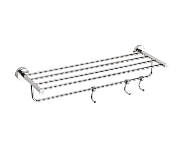 MERIDIEN TOWEL RACK WITH HOOK 24-CHROME